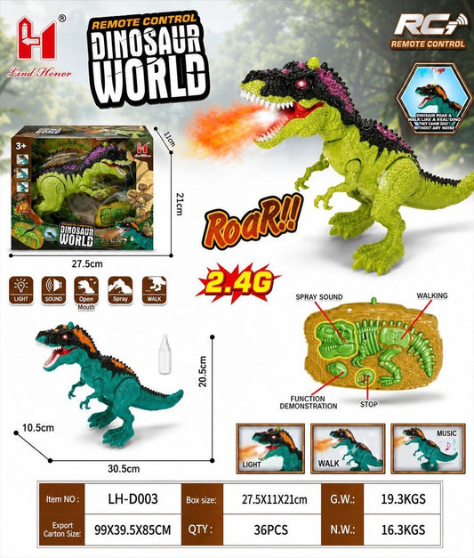 RC Dinosaur World T-Rex with Spray & Roar