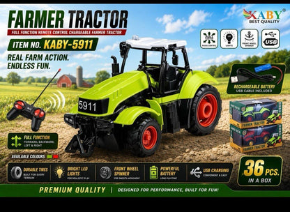 RC Farmer Tractor with Trailer (36 Pcs Set)