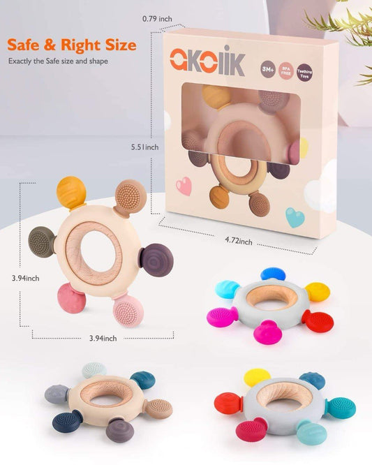 Silicone Baby Teether Ring - Baby Titther
