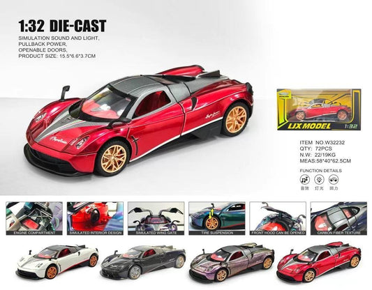 1:32 Die-Cast Pagani Style Hypercar with Light & Sound
