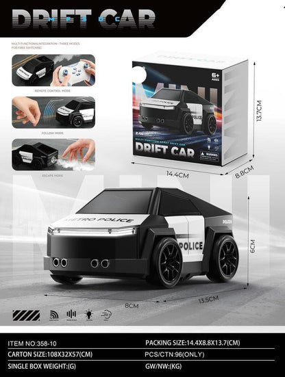 Mini RC Police Drift Car