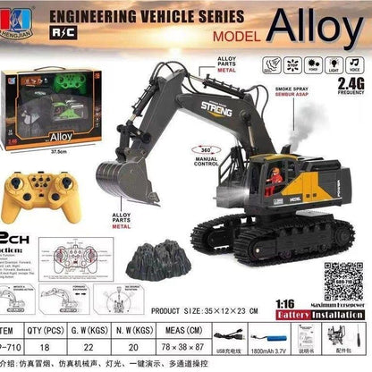 1:16 RC Alloy Excavator with Smoke Spray