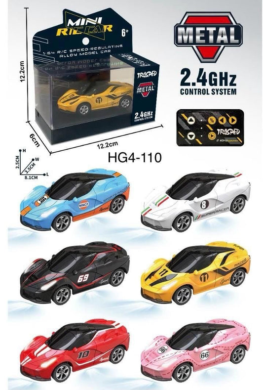 Mini RC Metal Sports Car with Lights
