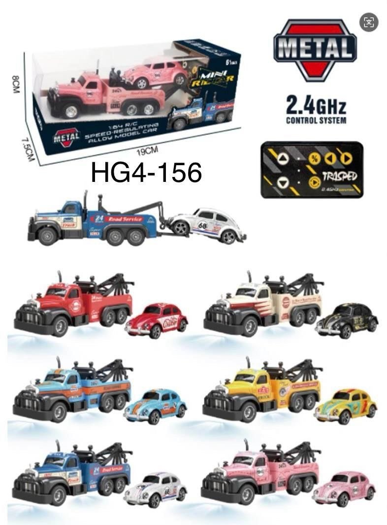 Mini RC Metal Tow Truck with Car