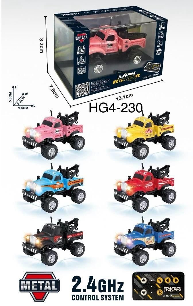 Mini RC Metal Tow Truck with Lights
