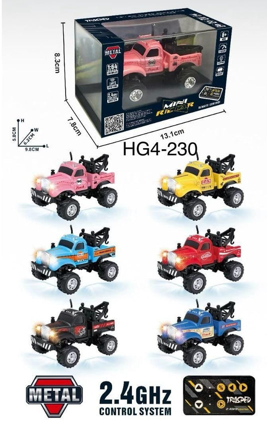Mini RC Metal Tow Truck with Lights