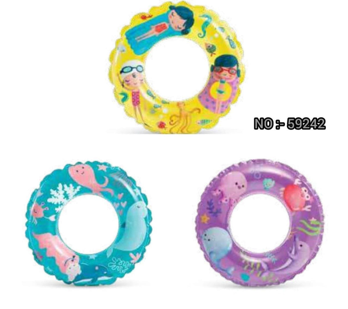 Intex Transparent Printed Swim Ring