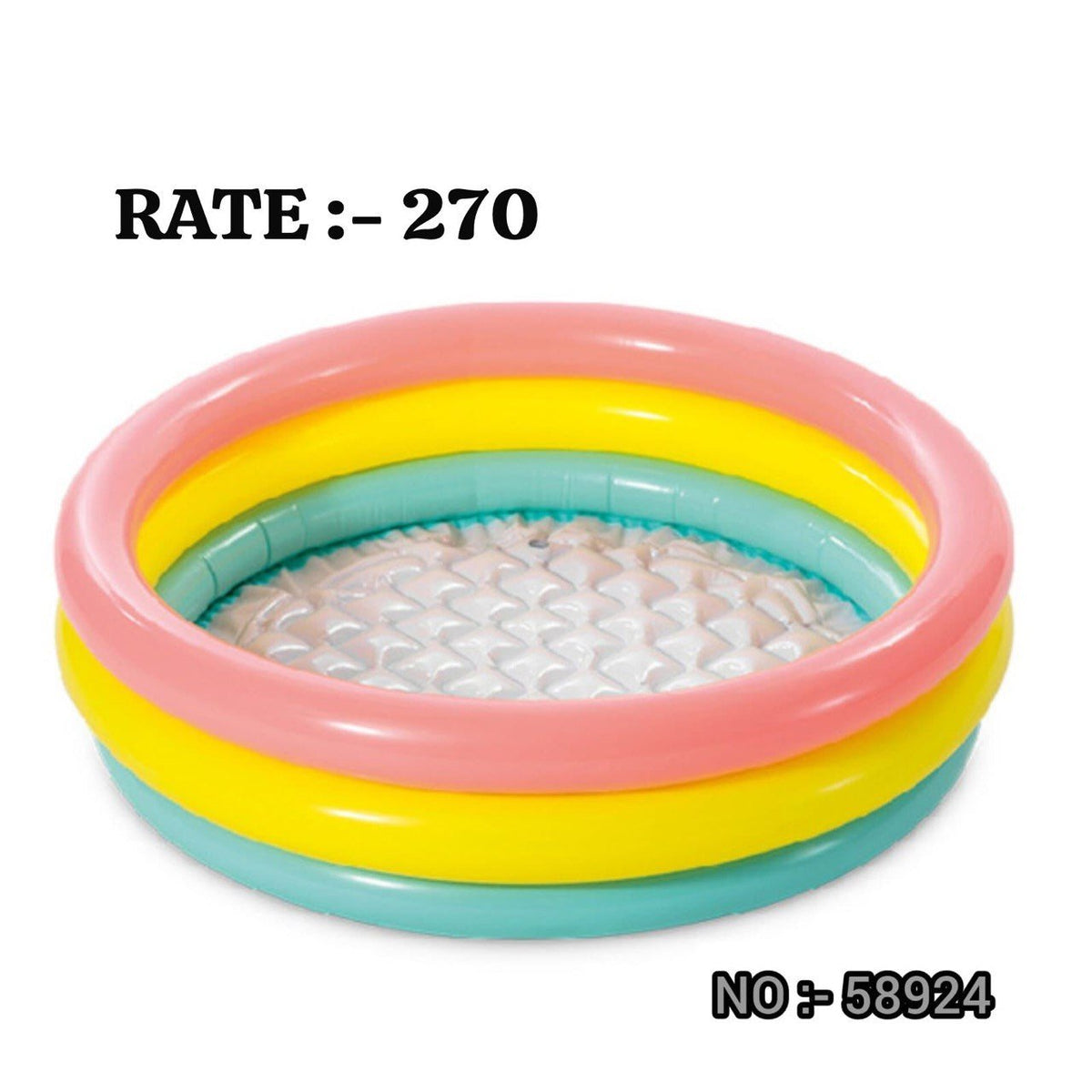 Intex Sunset Glow 3-Ring Baby Pool (Medium)