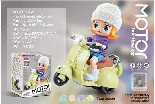 Motor Girl Scooter Toy with Lights & Music