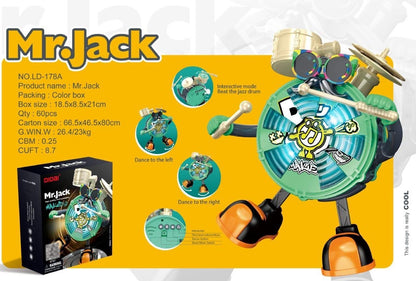 Mr. Jack Drummer Robot with Lights & Music