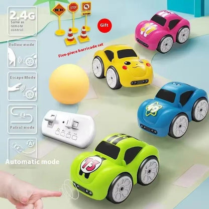 Smart RC Mini Cars with Auto Mode & Barricades