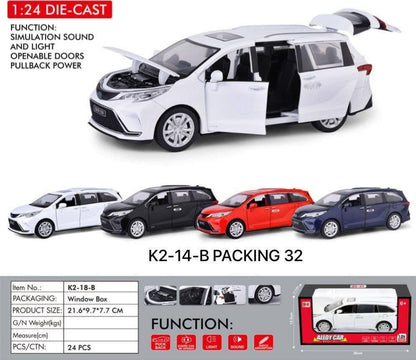 1:24 Die-Cast Toyota Sienna MPV with Light & Sound