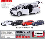 1:24 Die-Cast Toyota Sienna MPV with Light & Sound