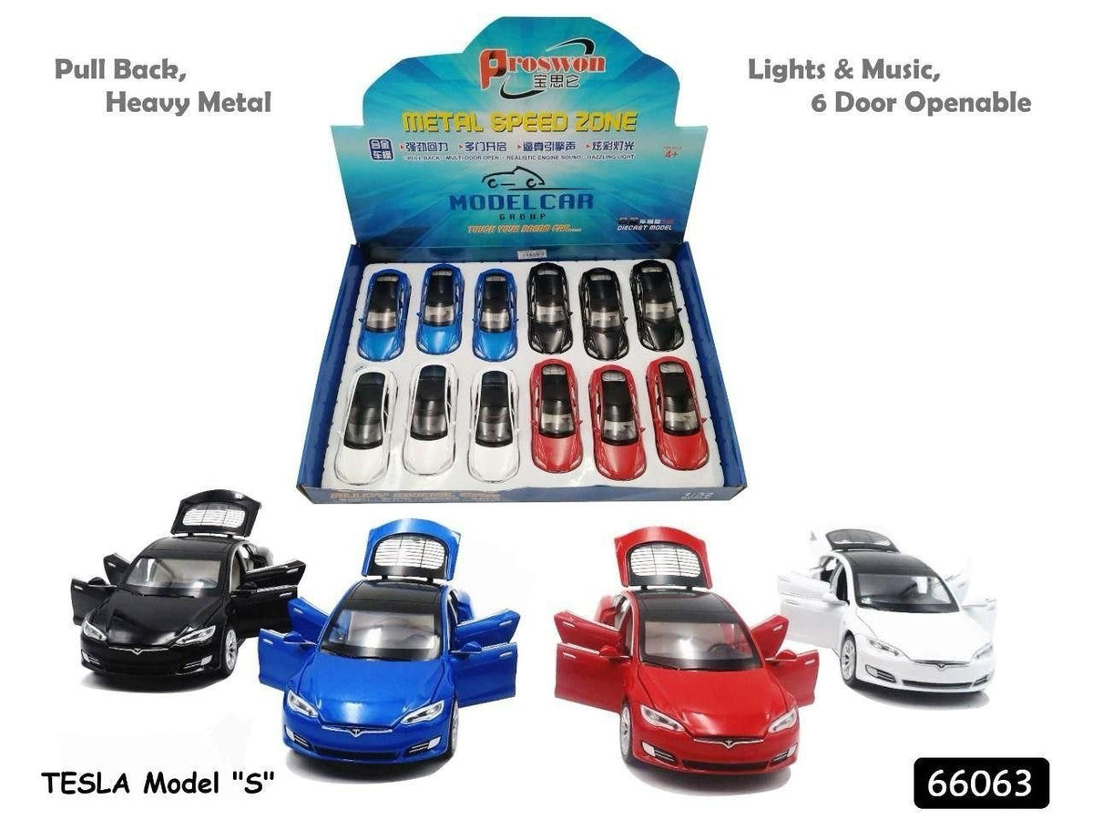Die-Cast Tesla Model S Car with Light & Music
