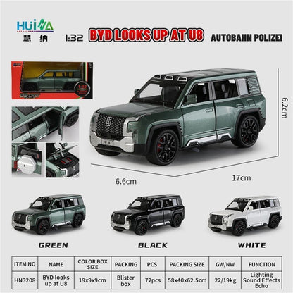 1:32 Die-Cast BYD U8 Luxury SUV with Light & Sound