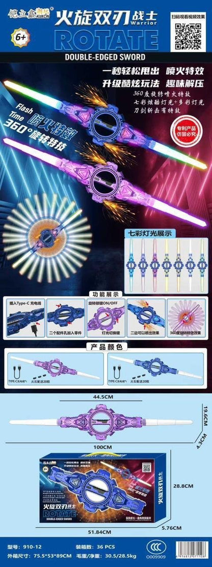 Rotating Double-Edged Light Sword