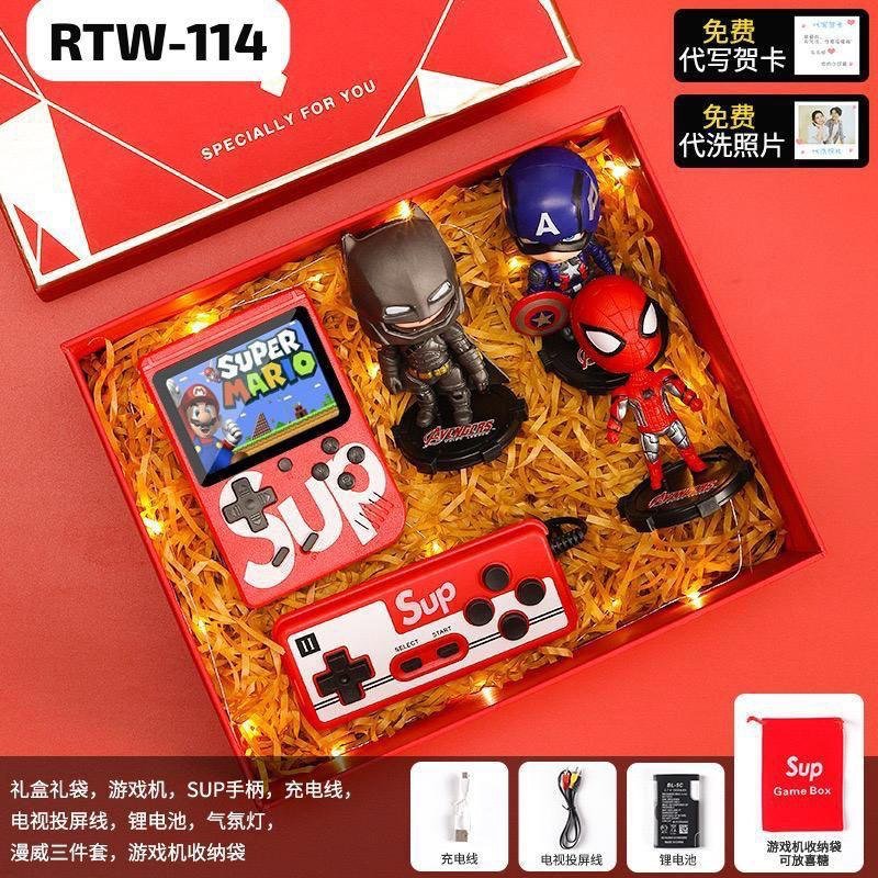 SUP Retro Game Console Gift Box with Superhero Figures