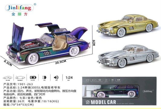 1:24 Die-Cast Mercedes 300SL Gullwing Classic Car