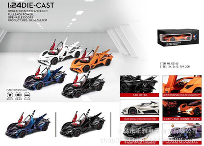1:24 Die-Cast Supercar with Scissor Doors
