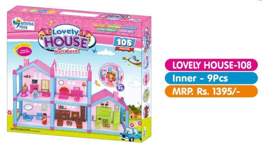 Lovely House Doll House (108 Pcs)