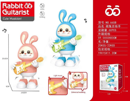 Rabbit Guitarist Dancing Toy with Lights & Music