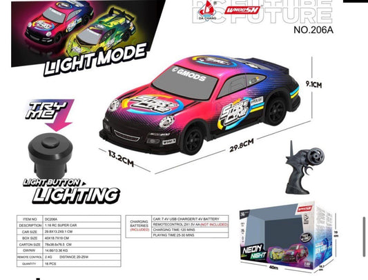 RC Racing Car with Light Mode