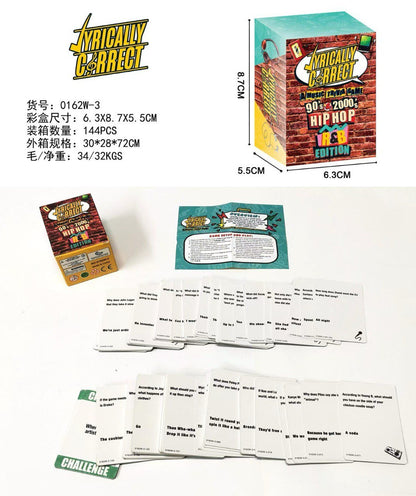 Lyrically Correct Music Trivia Card Game