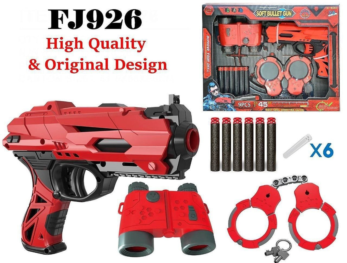 Police Toy Gun Set with Handcuffs & Binoculars