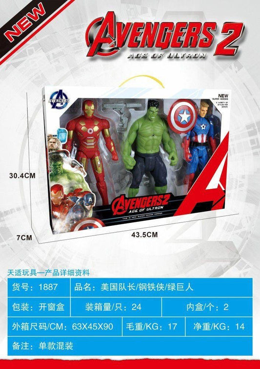 Avengers 2 Superhero Action Figure Set (3 Pcs)