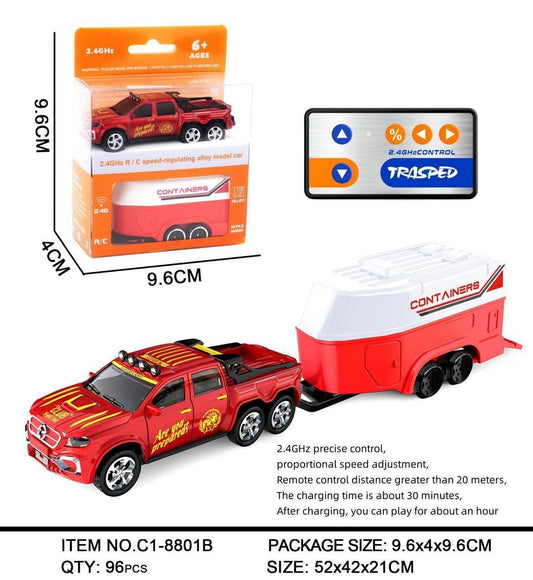 2.4GHz RC Alloy Pickup with Caravan Trailer
