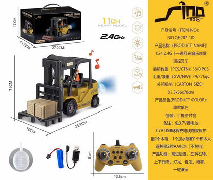1:24 RC 11CH Forklift with Lights & Spray