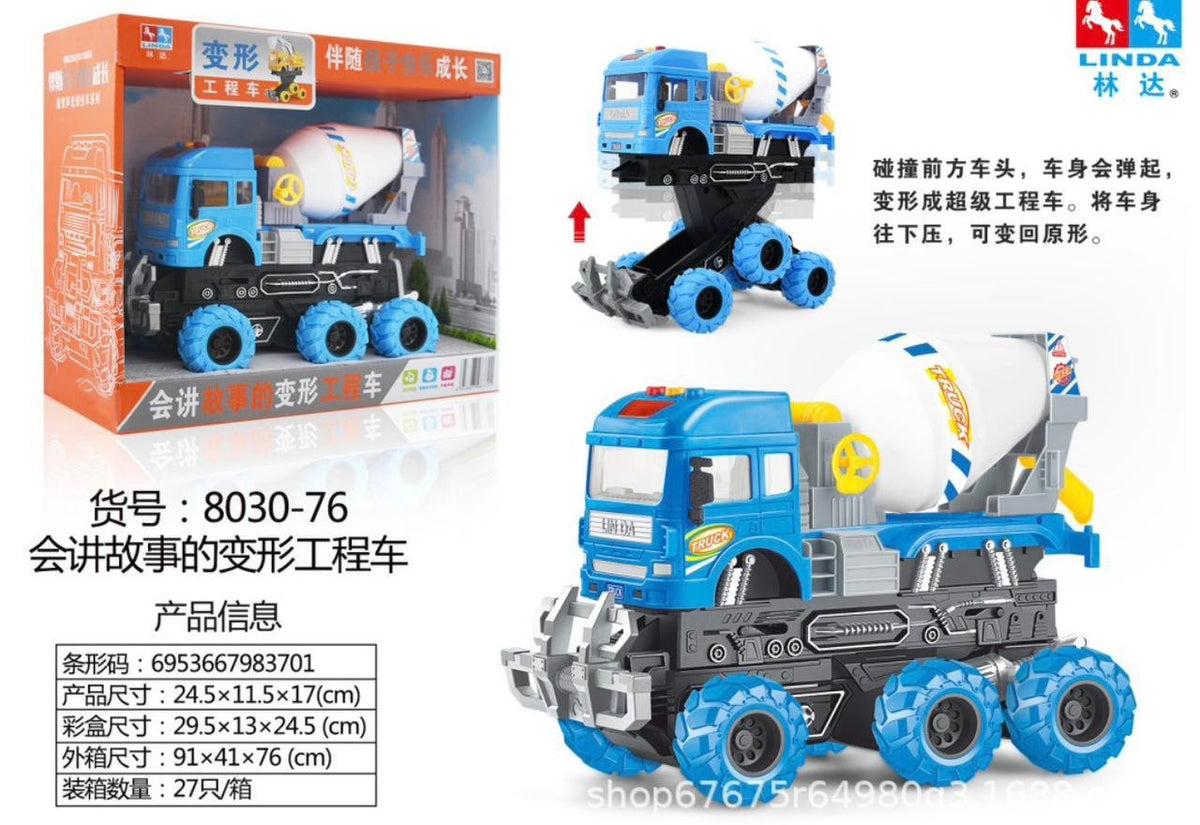 Story Telling Transforming Concrete Mixer Truck