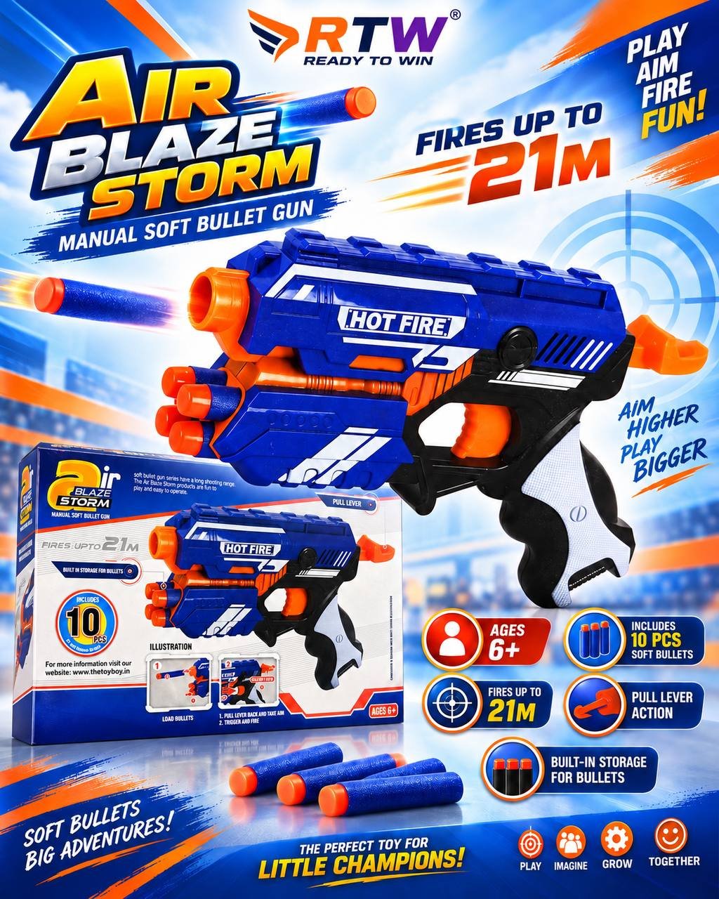 Air Blaze Storm Manual Soft Bullet Gun