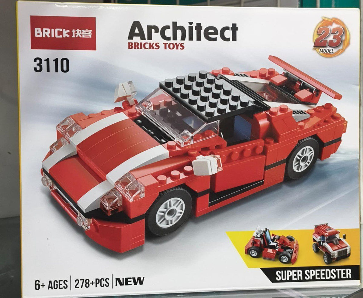 Architect 3-in-1 Super Speedster Car Building Blocks
