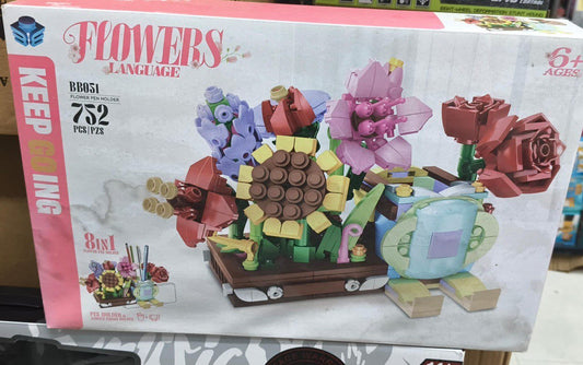 Flower Bouquet Building Block Set (732 Pcs)