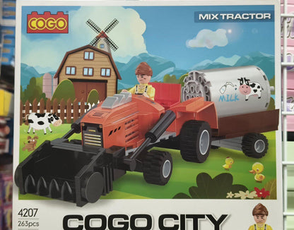 City Mix Tractor Farm Building Blocks
