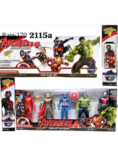 Avengers 4 Superhero Action Figure Set