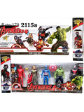 Avengers 4 Superhero Action Figure Set