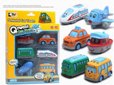 Q-Metal Cartoon Vehicle Set (6 Pcs)