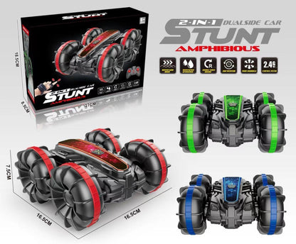 2-in-1 RC Amphibious Stunt Car