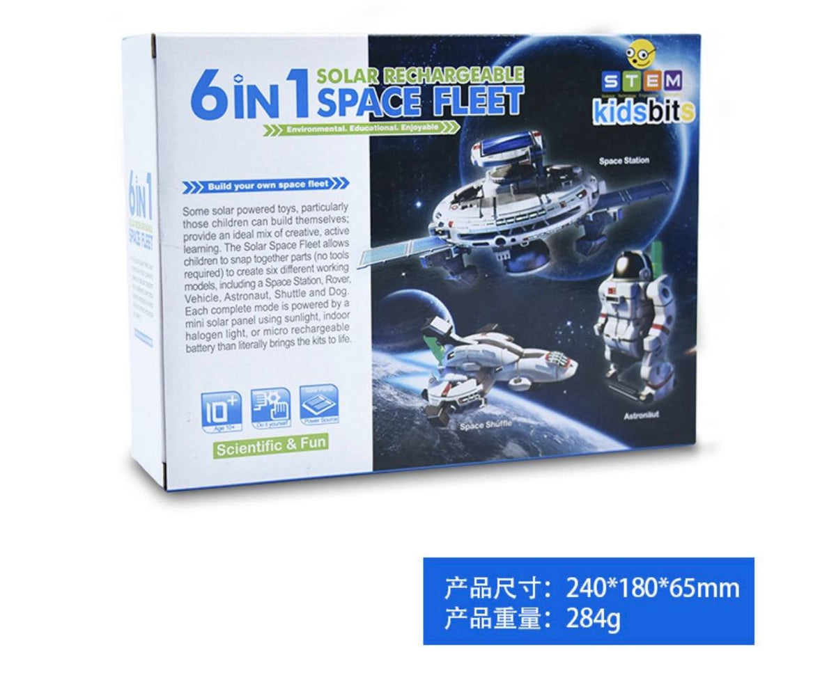 6-in-1 Solar Space Fleet Robot Kit