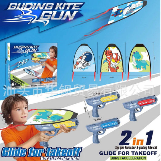 2-in-1 Gliding Kite Gun Launcher