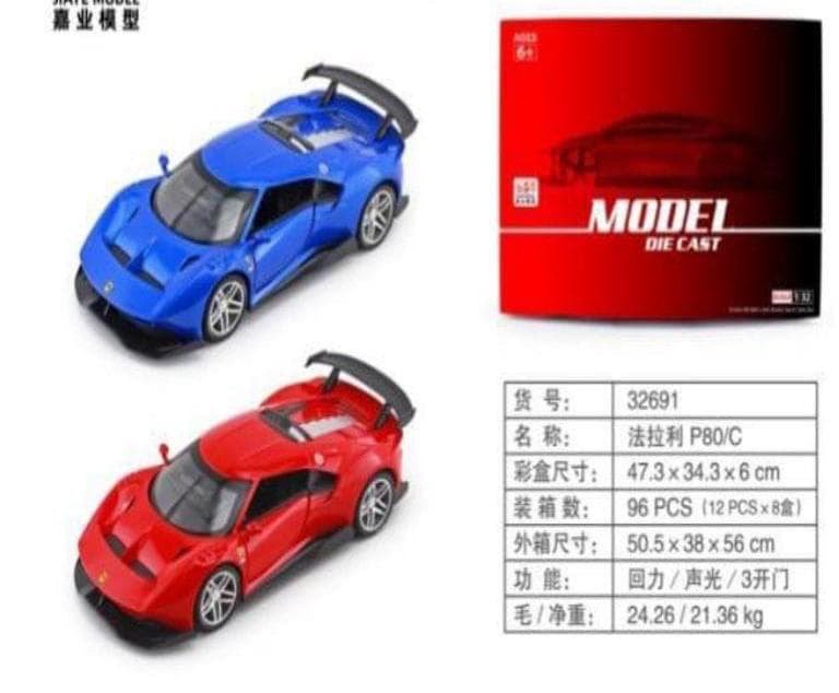 Die-Cast Ferrari Style Sports Car