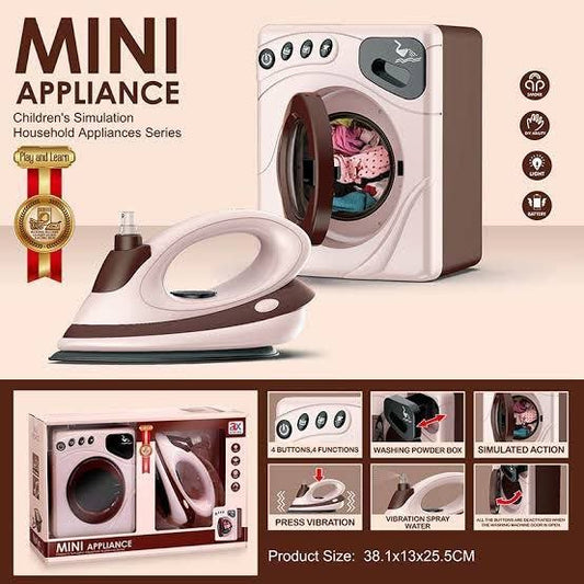 Mini Appliance Washing Machine & Iron Play Set