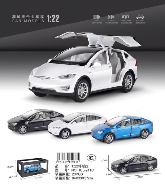 1:22 Die-Cast Tesla Model X with Falcon Wing Doors