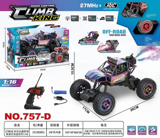 1:16 RC Climb King Off-Road Rock Crawler with Spray