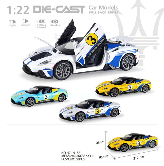 1:22 Die-Cast Maserati MC20 Racing Car