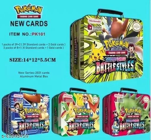 Pokemon Trading Card Game Lunch Box Tin - Battle Styles