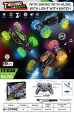 RC Drift Stunt Car with Smoke, Music, Lights & Watch