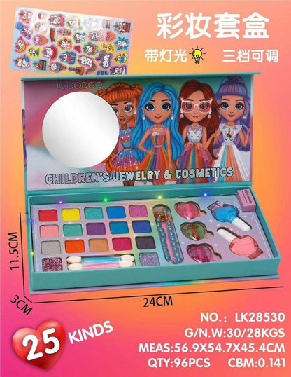 Kids Jewellery & Cosmetics Makeup Kit with Lights